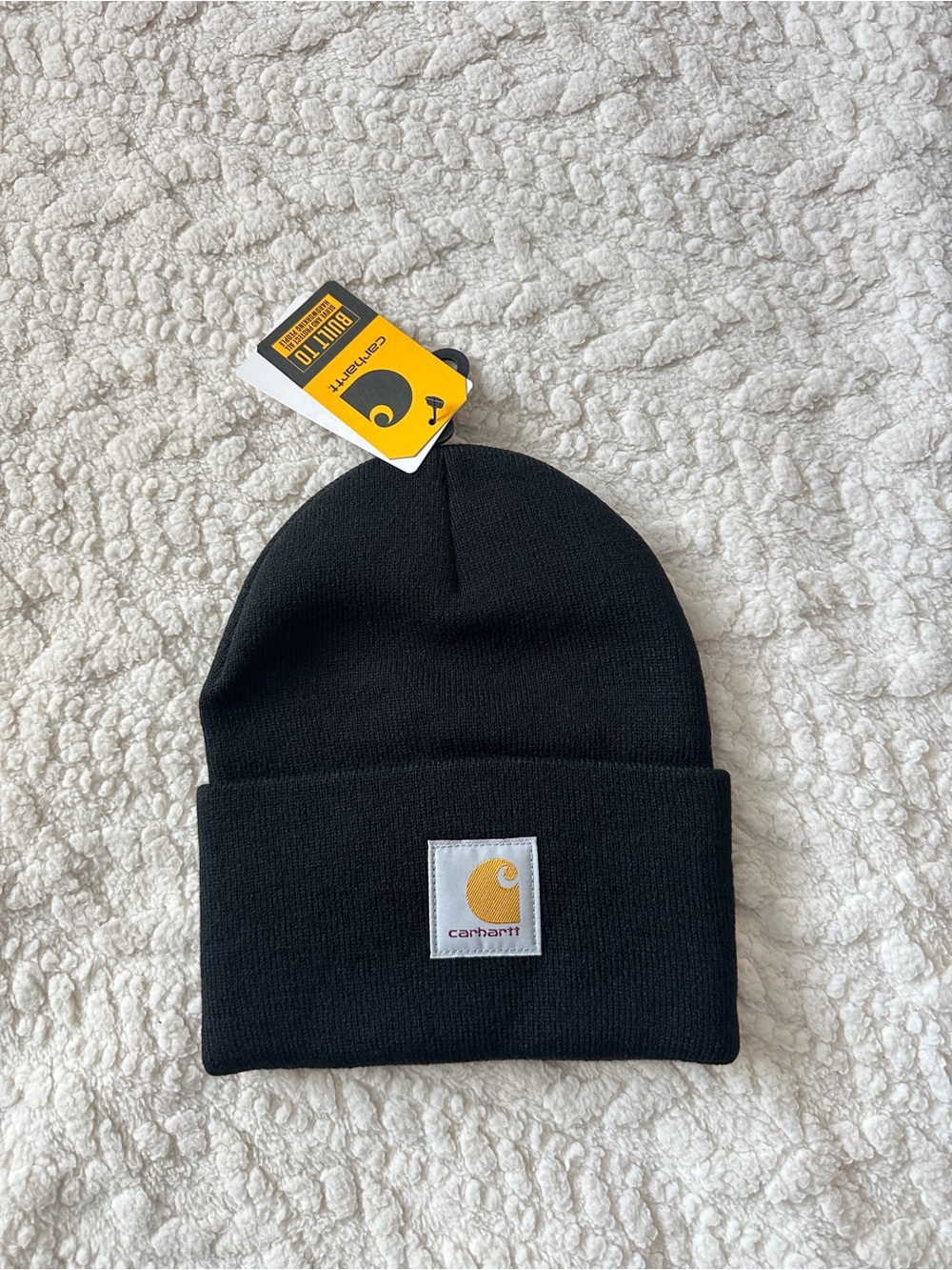 Carhartt Men’s Black Knit Cuffed Beanie